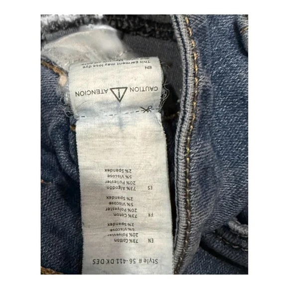 Ibiza Jeans Womens 3 Blue Distressed Ripped Skinny Stretch Style 56-411 DKD5 - Picture 6 of 7